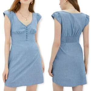 Banana Republic Light Blue Denim Mini Dress Size 6